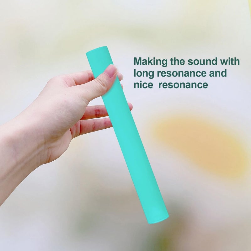 UPCEED Singing Bowl Mallet Hollow Acrylic Silicone Rubber Striker Mallet for Playing Quartz Crystal Singing Bowls with Bundle Pocket(Blue) - Image 2